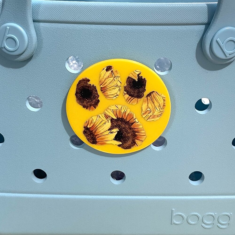 Sunflower Pet Paw Bogg Charm-Sunflower Paw Bogg Charm-New